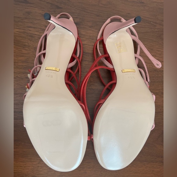 GUCCI ANETA 95mm strappy leather sandal EU40.5 - Picture 7 of 10